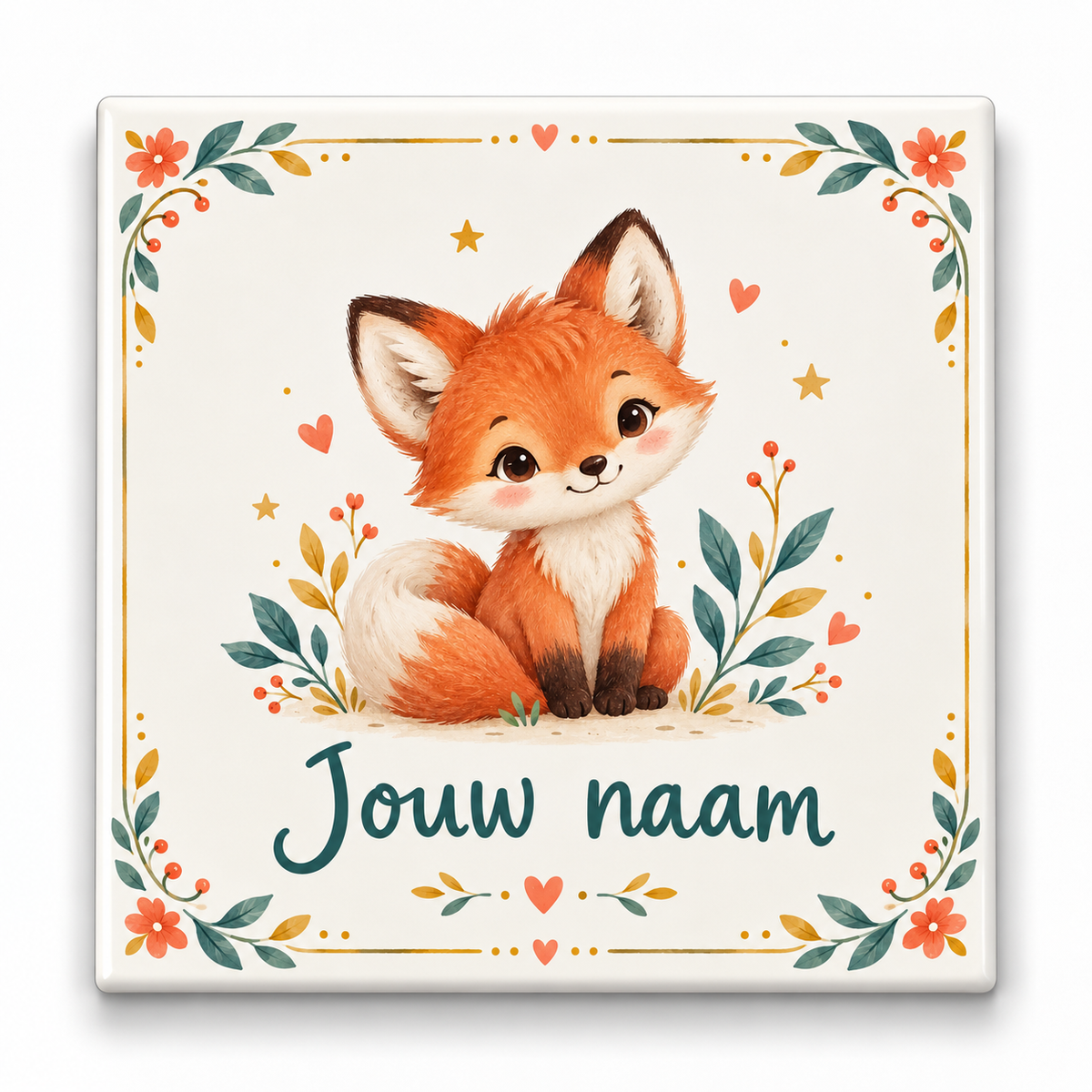 Gepersonaliseerd Vosje Tegeltje met Naam