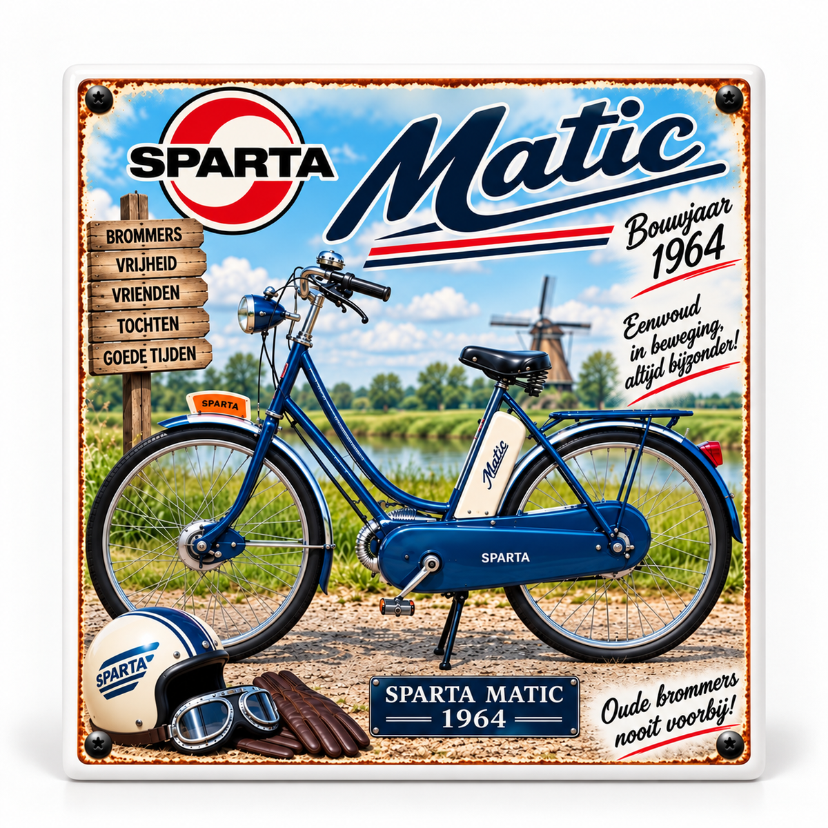 Sparta Matic Tegeltje Bouwjaar 1964