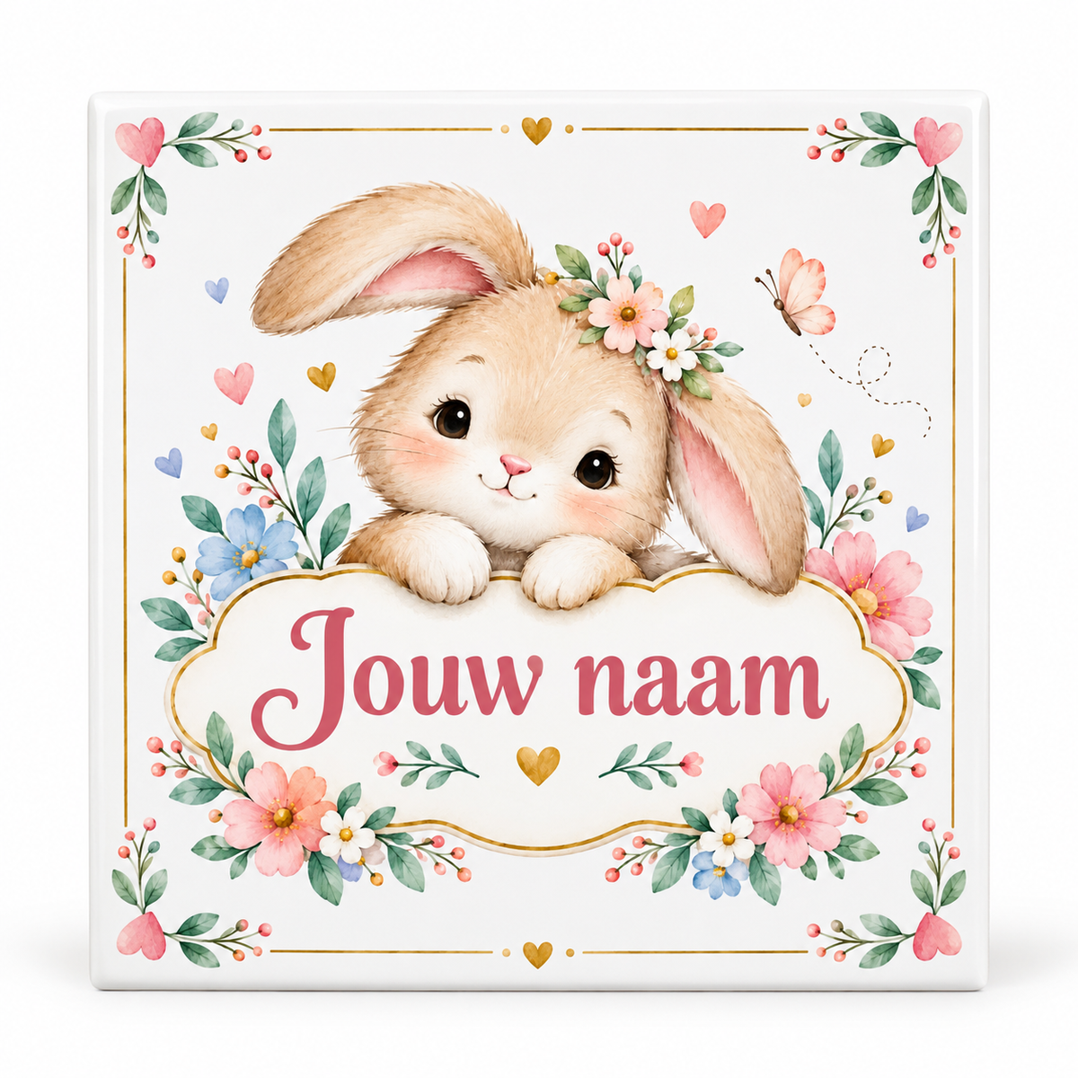 Gepersonaliseerd Konijntje Tegeltje met Naam