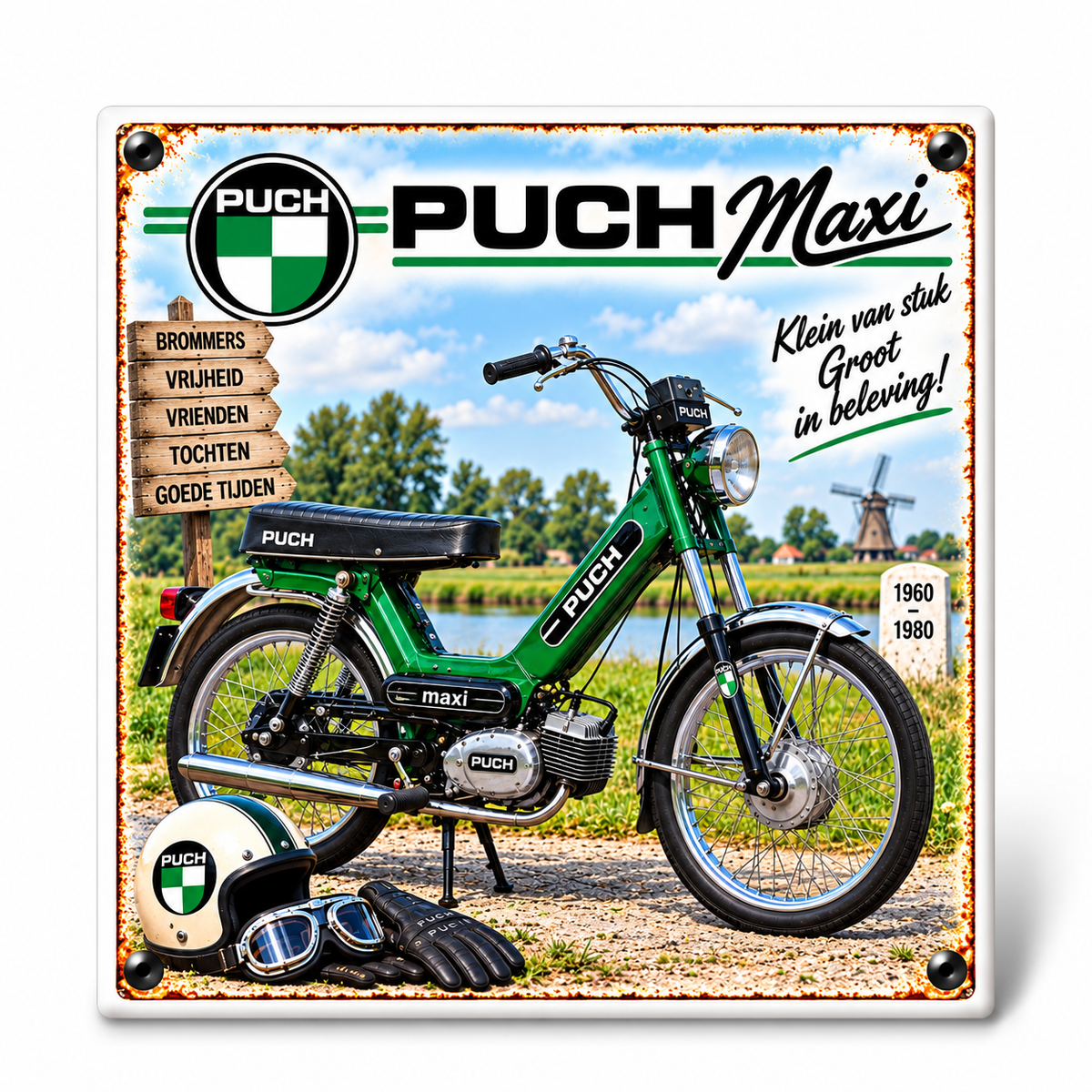 Puch Maxi Tegeltje Klassieke Brommer