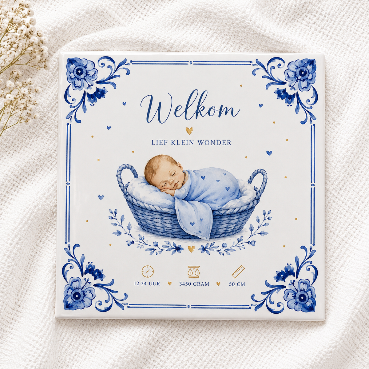 Welkom lief klein wondertje - flat opmaak