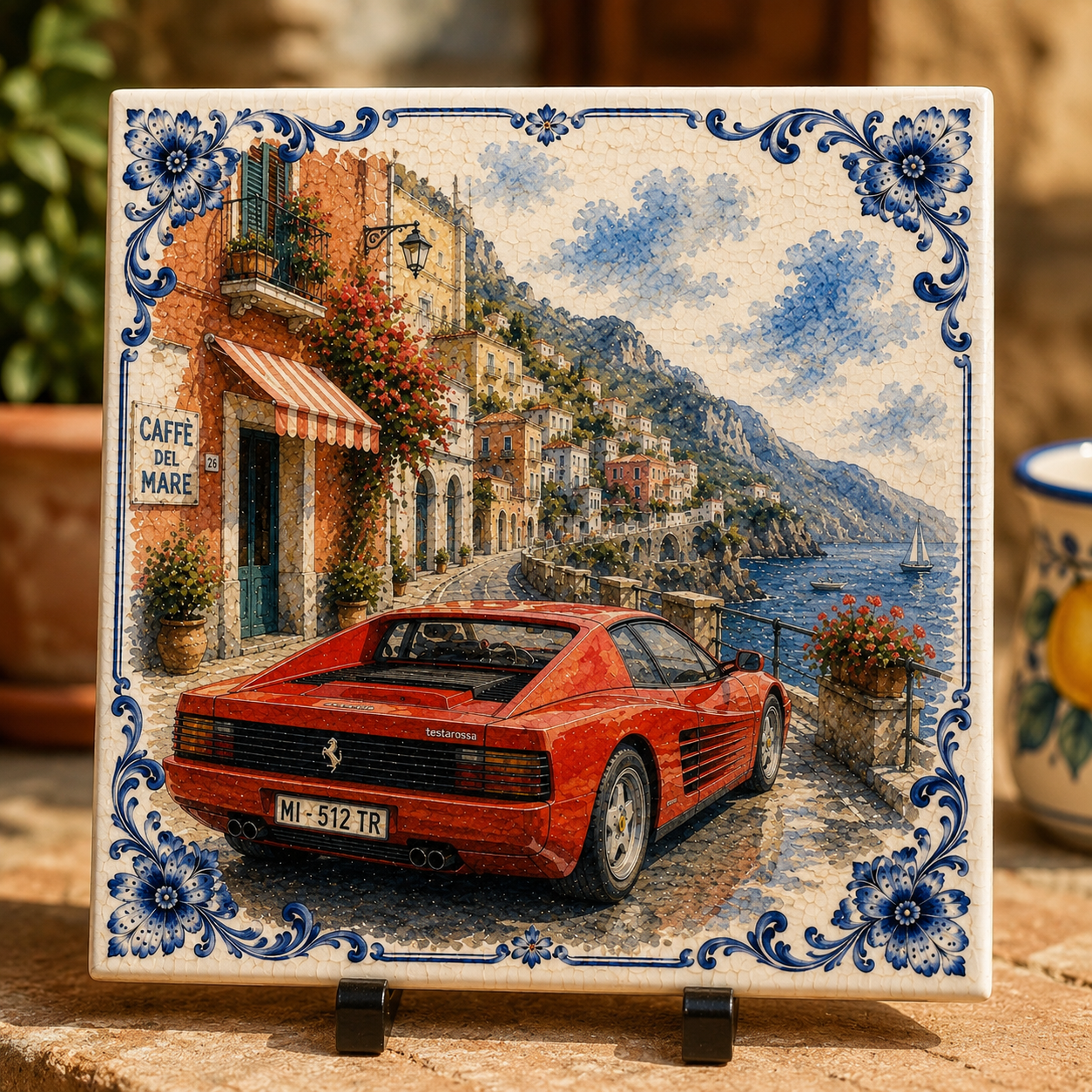 Azulejo de pared italiano de Delft azul – Azulejo de pared vintage