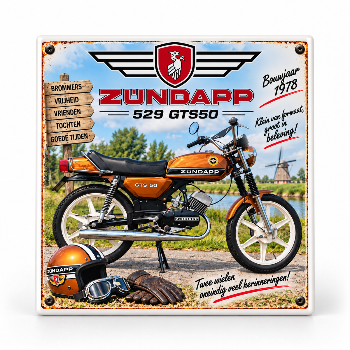 Zündapp 529 GTS 50 Tegeltje Bouwjaar 1978