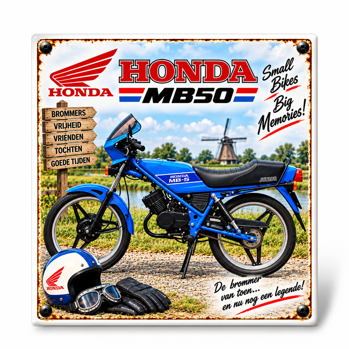 Honda MB50 Tegeltje Klassieke Brommer