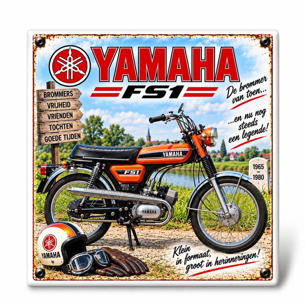 Yamaha FS1 Tegeltje Klassieke Brommer