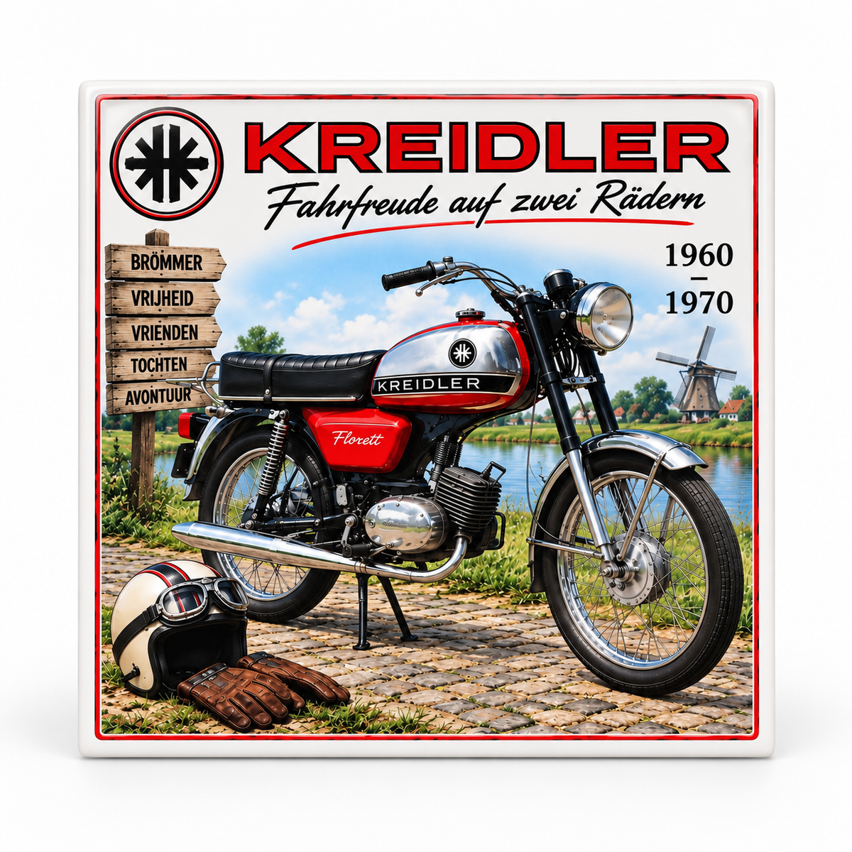 Kreidler Florett Tegeltje Klassieke Brommer