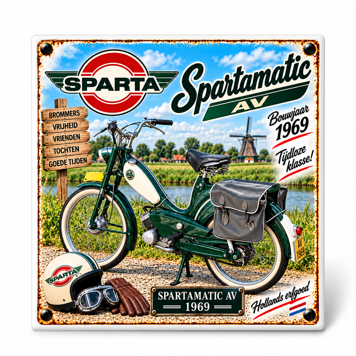 Spartamatic AV Tegeltje Bouwjaar 1969