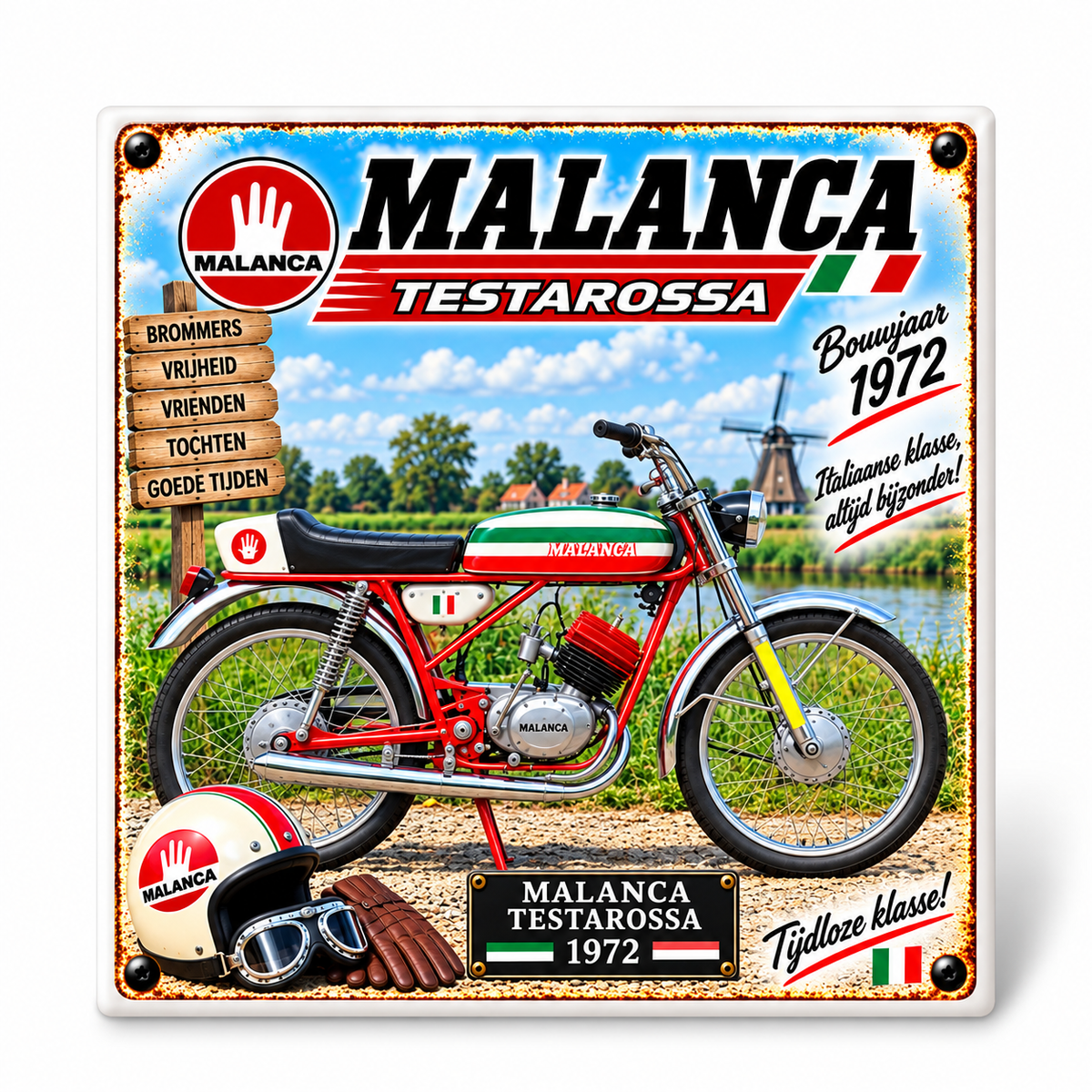 Malanca Testarossa Tegeltje Bouwjaar 1972