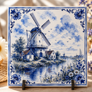 Azulejo Delft Azul Veraniego – Sol, Mar y Playa | Azulejo Vintage para Pared