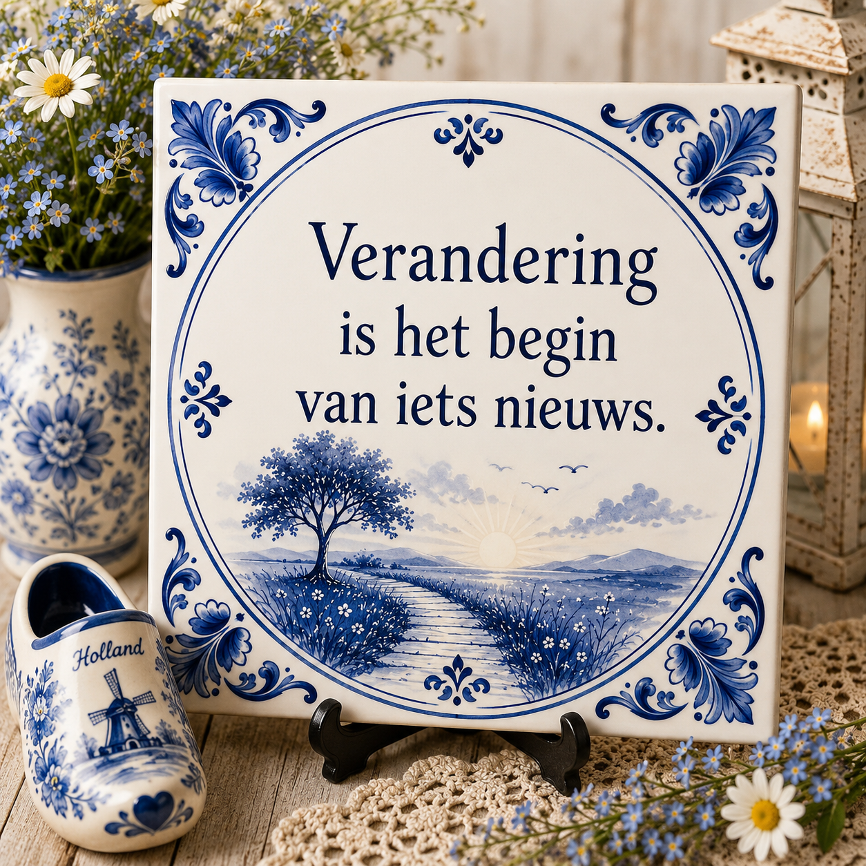 Azulejo de Delft | Textos inspiradores y decoración atemporal para el hogar