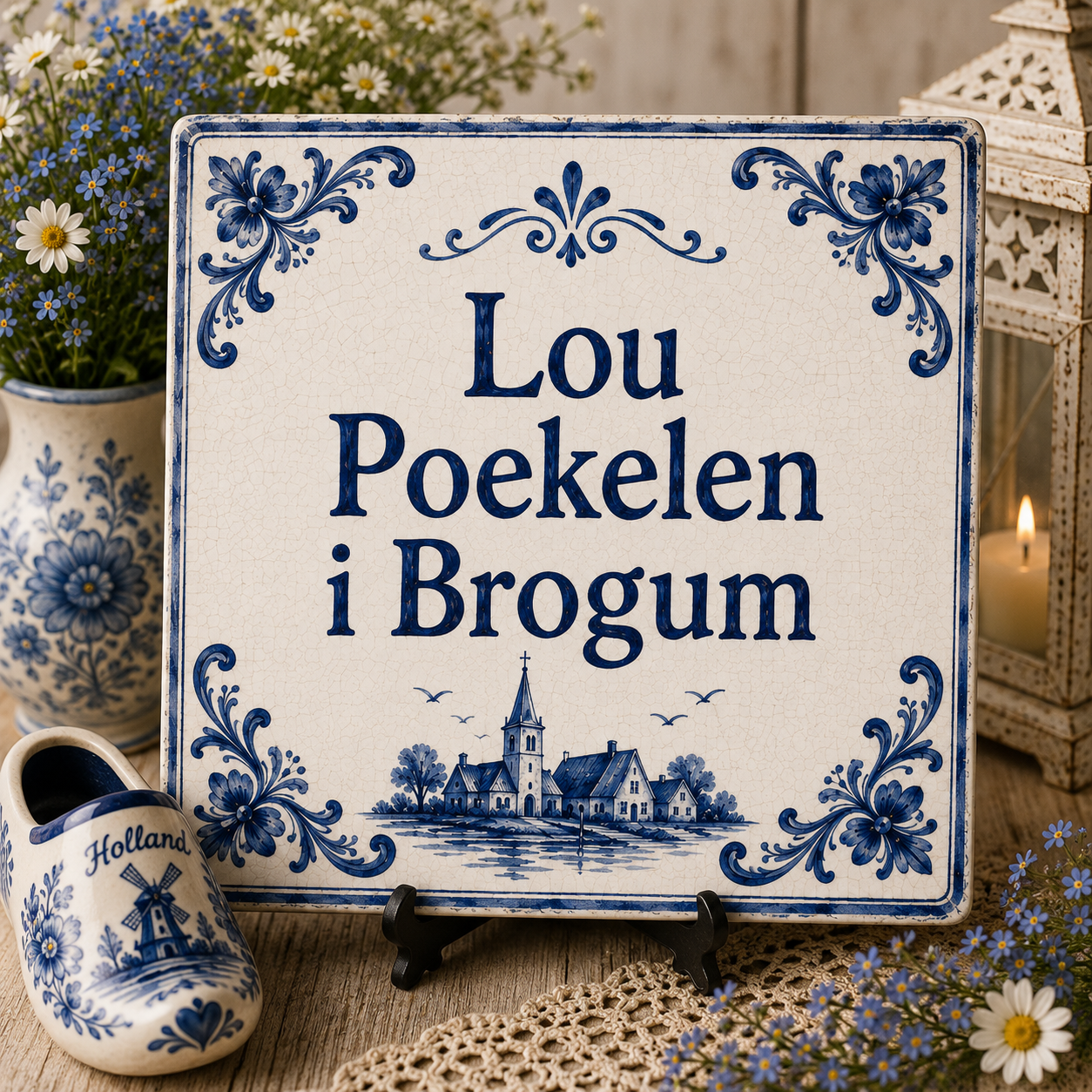 Delfts Blauw Tegeltje | Grappige Teksten & Tijdloze Woondecoratie