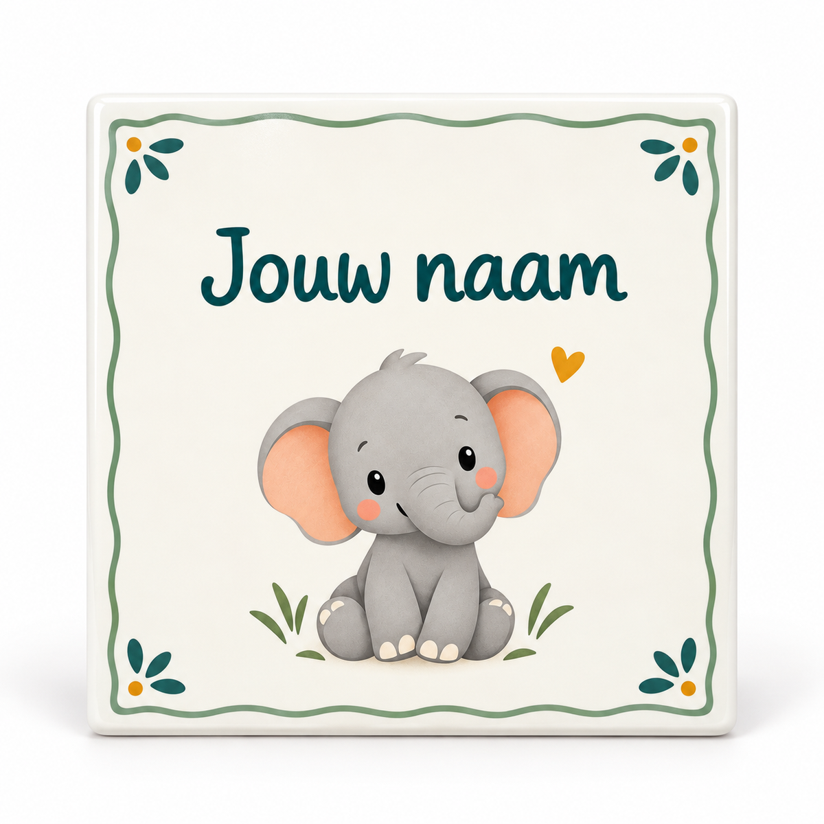 Gepersonaliseerd Olifant Tegeltje met Naam