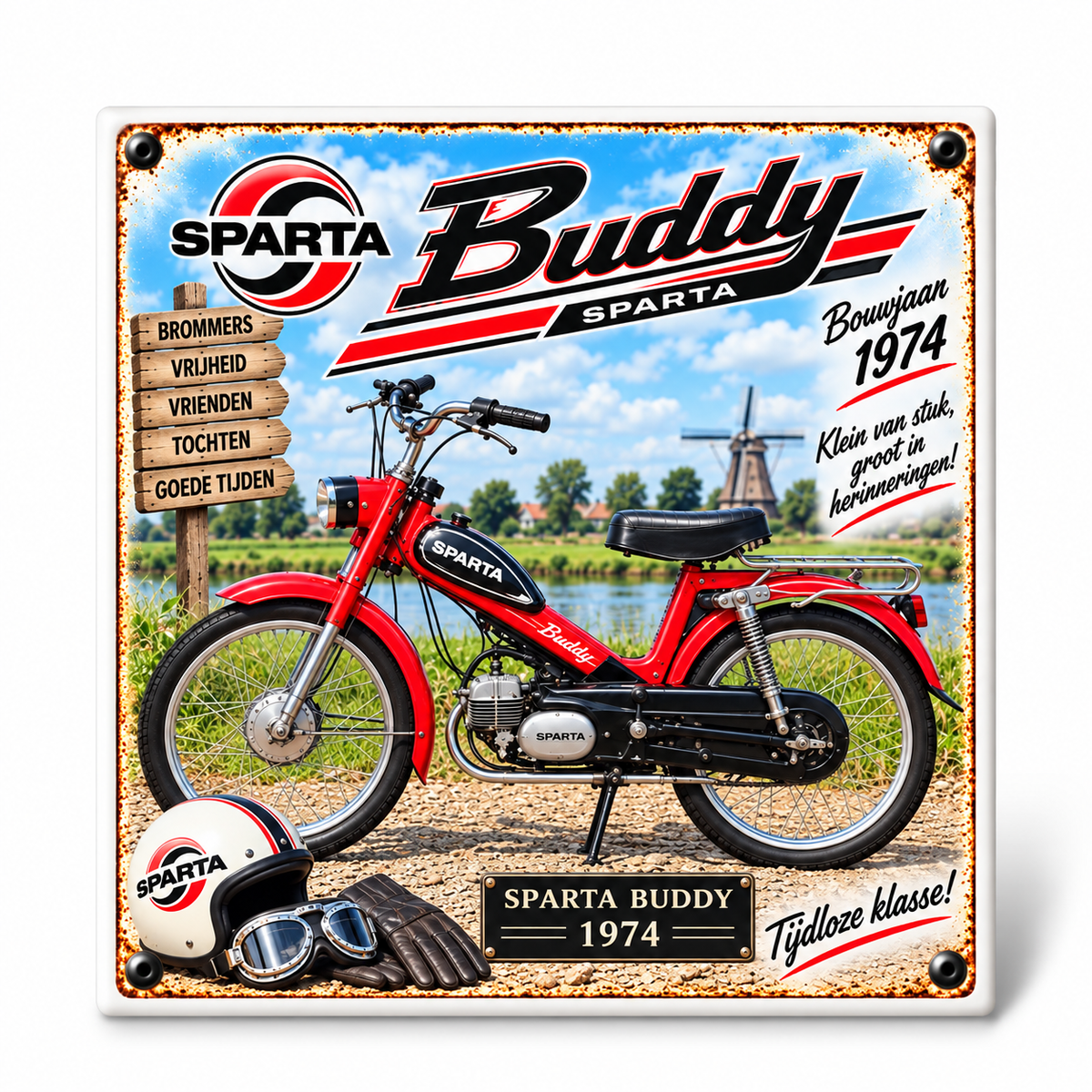 Sparta Buddy Tegeltje Bouwjaar 1974