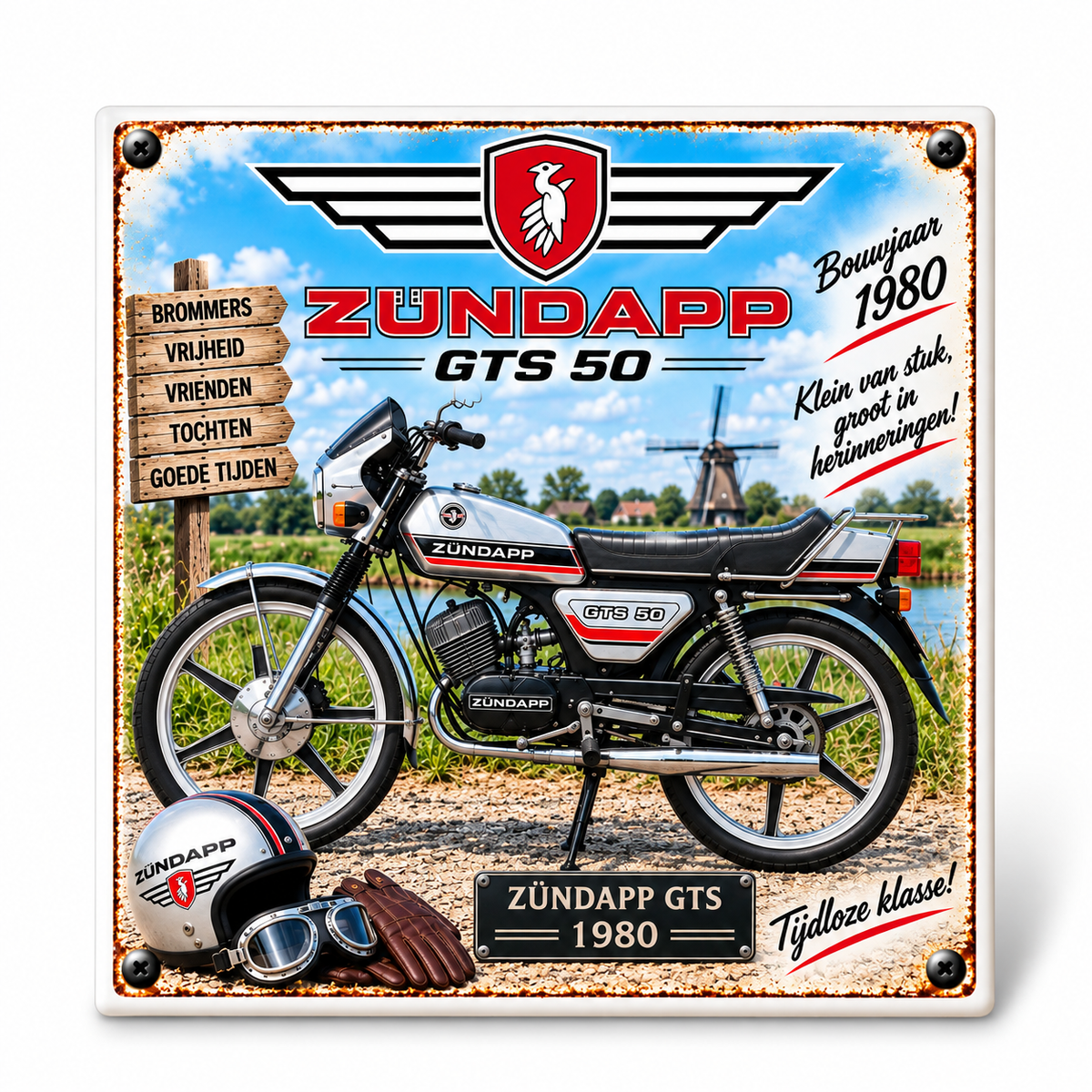 Zündapp GTS 50 Tegeltje Bouwjaar 1980