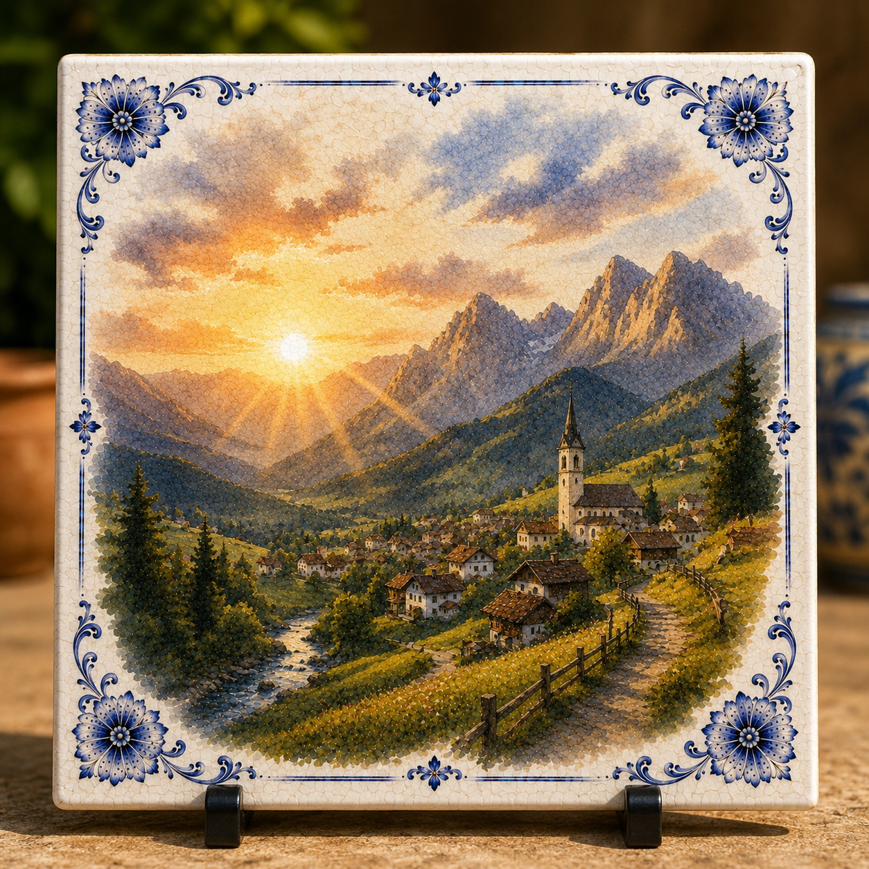 Azulejo holandés azul italiano – Azulejo de pared vintage