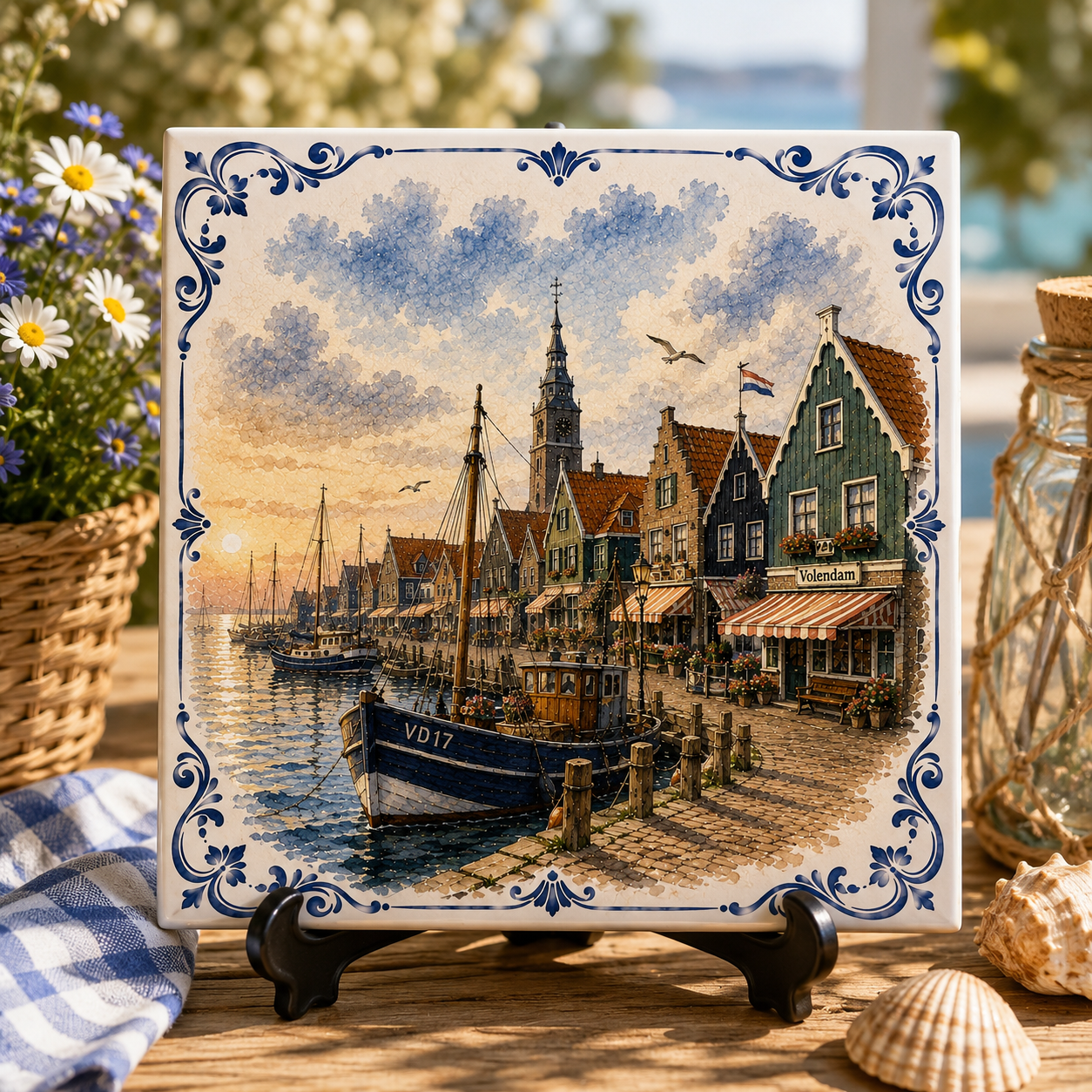 Anticuada y Acogedora Plaquita de Delft Azul – Para disfrutar y crear ambiente| Azulejo Vintage de Pared