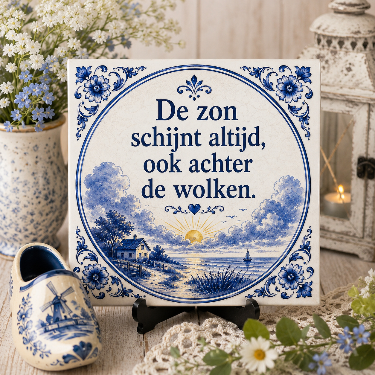 Azulejo Delft Azul | Textos Inspiradores y Decoración Atemporal para el Hogar