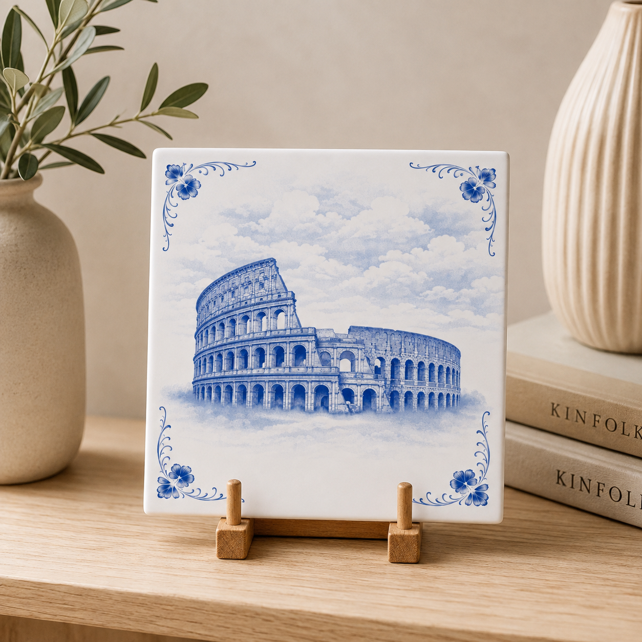 Azulejo de Delft Coliseo – Decoración Vintage Roma