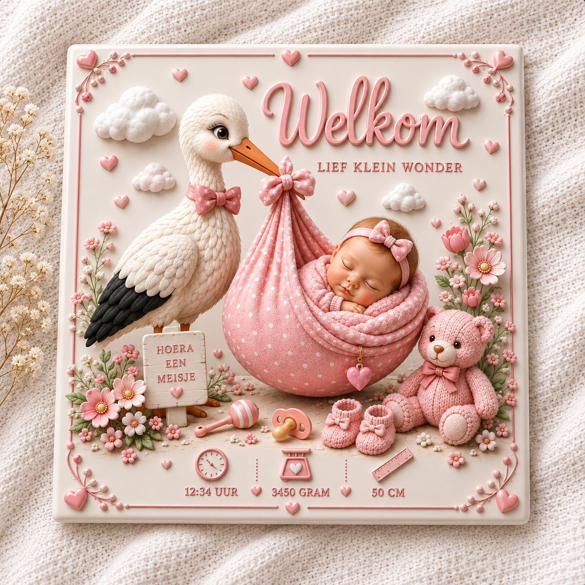 Welkom lief klein wondertje - versie 2