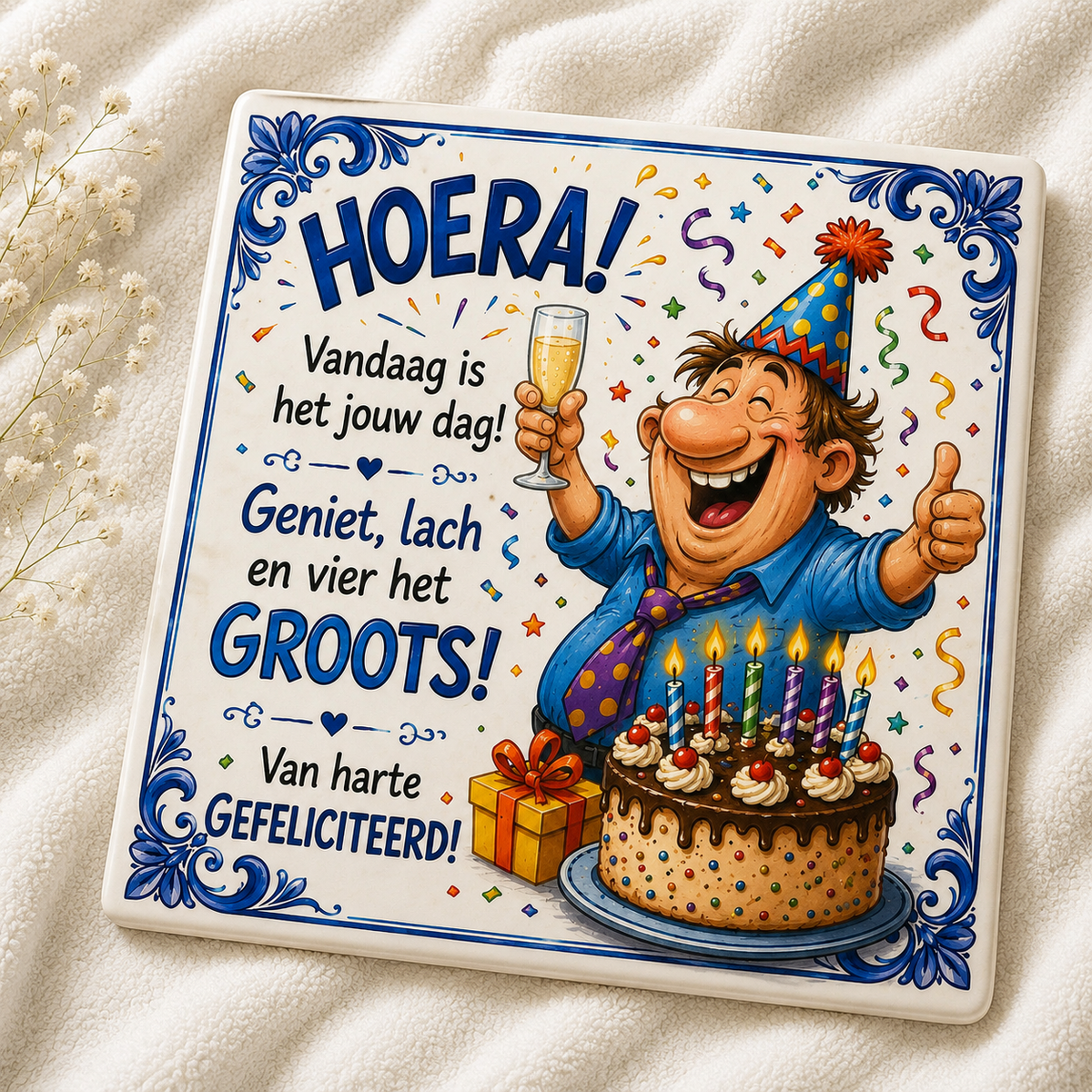 Verjaardag Tegeltje – Hoera! Vandaag is het jouw dag