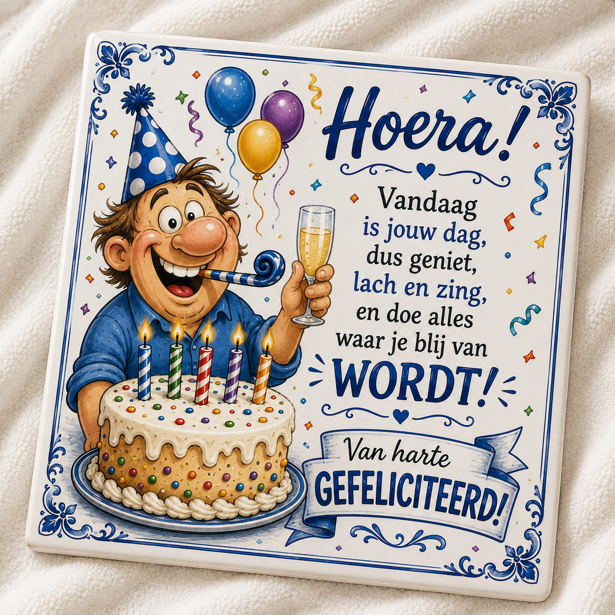 Verjaardag Tegeltje – Hoera! Vandaag is jouw dag
