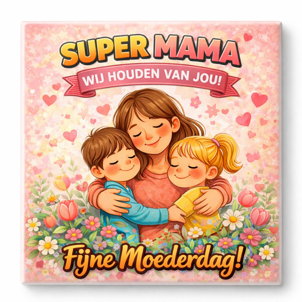 Moederdag Tegeltje – Voor de allerliefste mama – Uniek Cadeau met Tekst