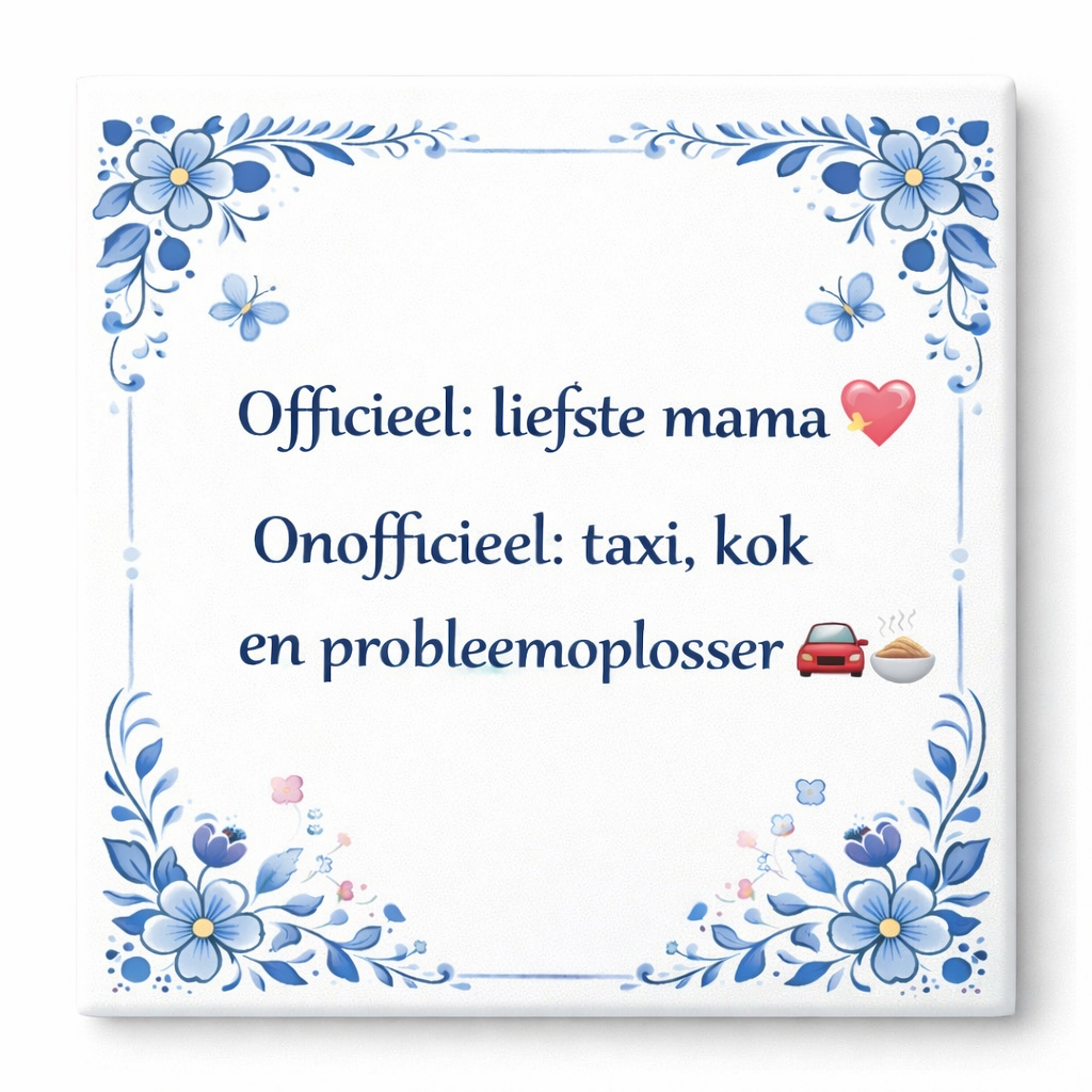 Moederdag Tegeltje – Voor de allerliefste mama – Uniek Cadeau met Tekst