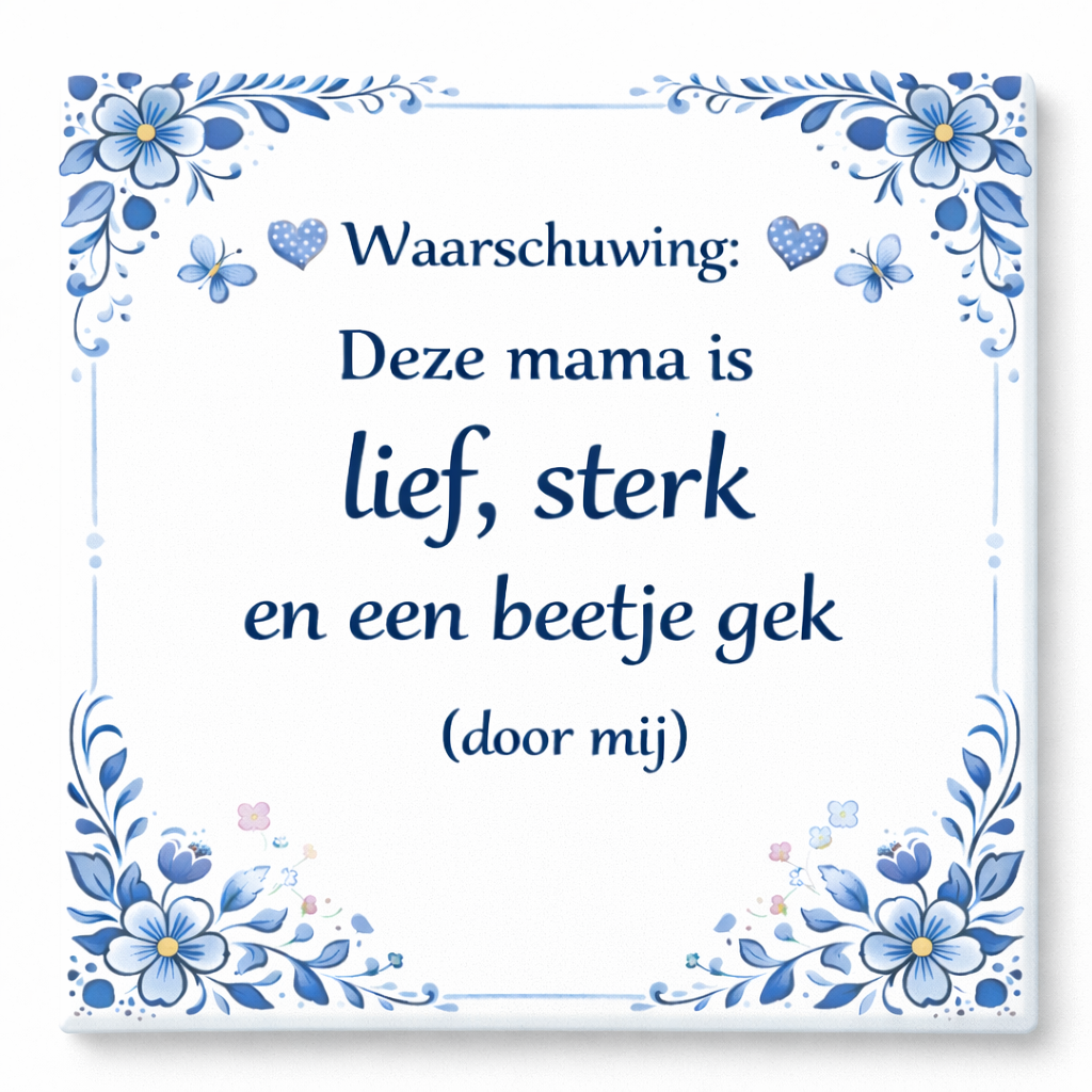 Moederdag Tegeltje – Voor de allerliefste mama – Uniek Cadeau met Tekst